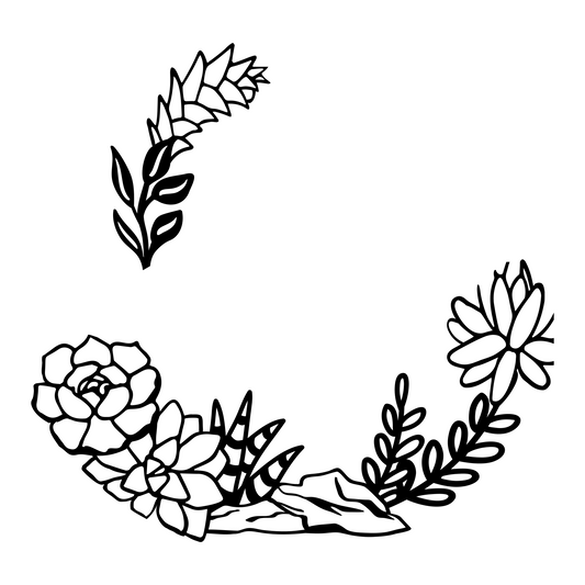 Succulents baseball hat burning design