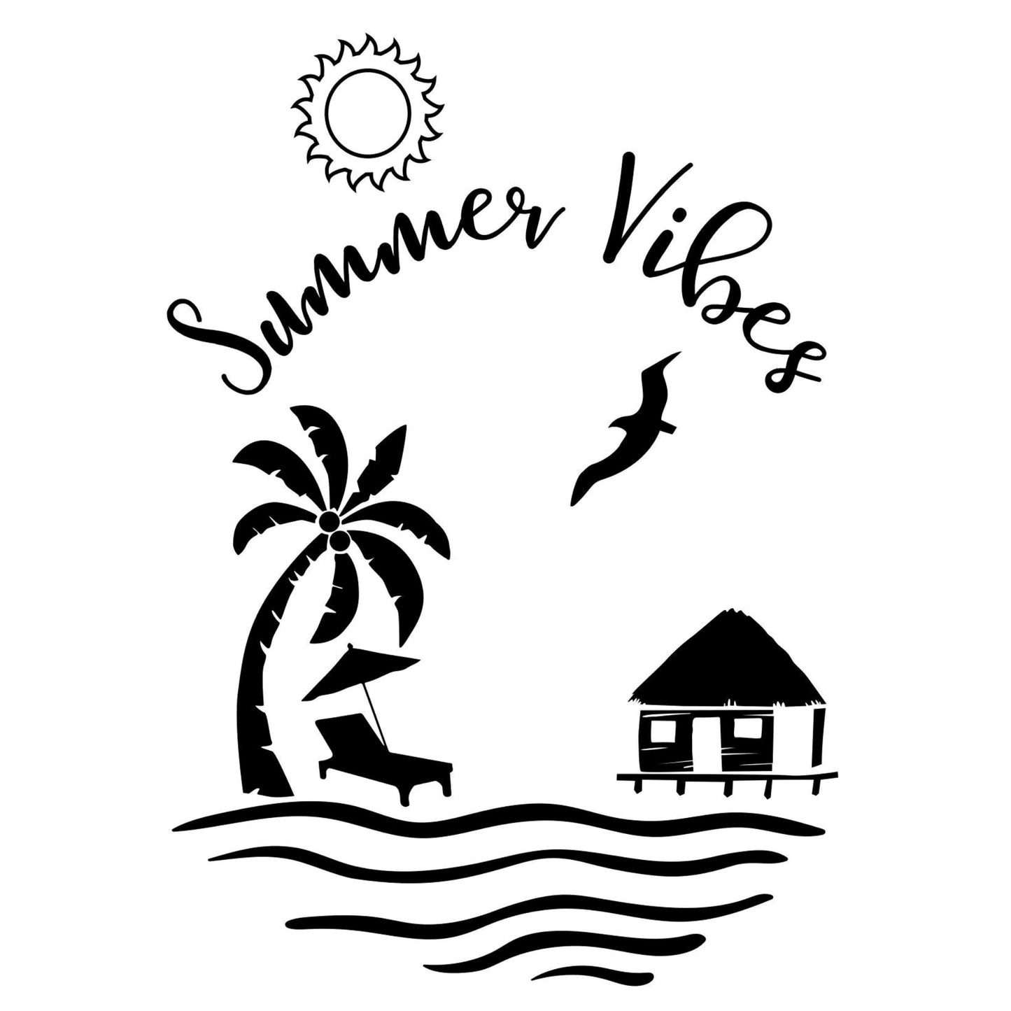 Summer Vibes hat burning design