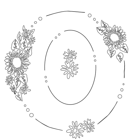 Sunflower hat burning design