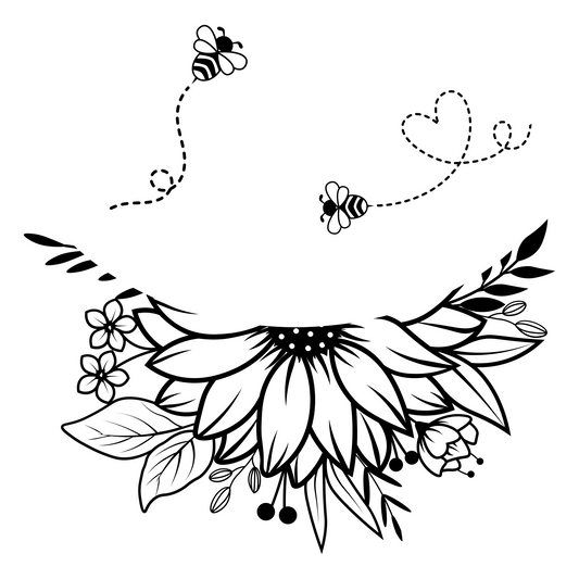 Sunflower baseball hat burning design