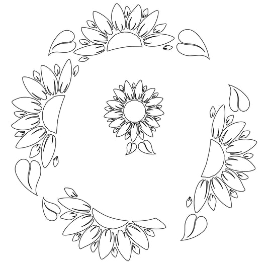 Sunflower hat burning design