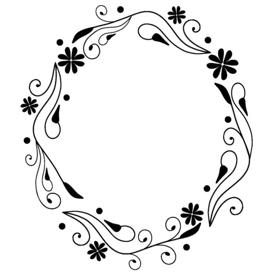 Swirls And Flowers hat burning design