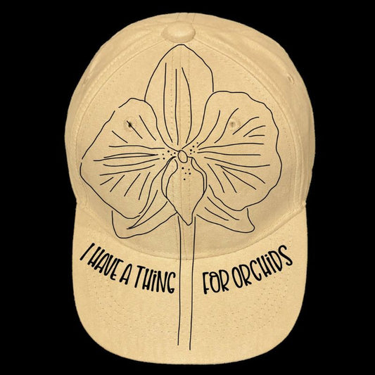Thing For Orchids Baseball Cap Hat Burning Design
