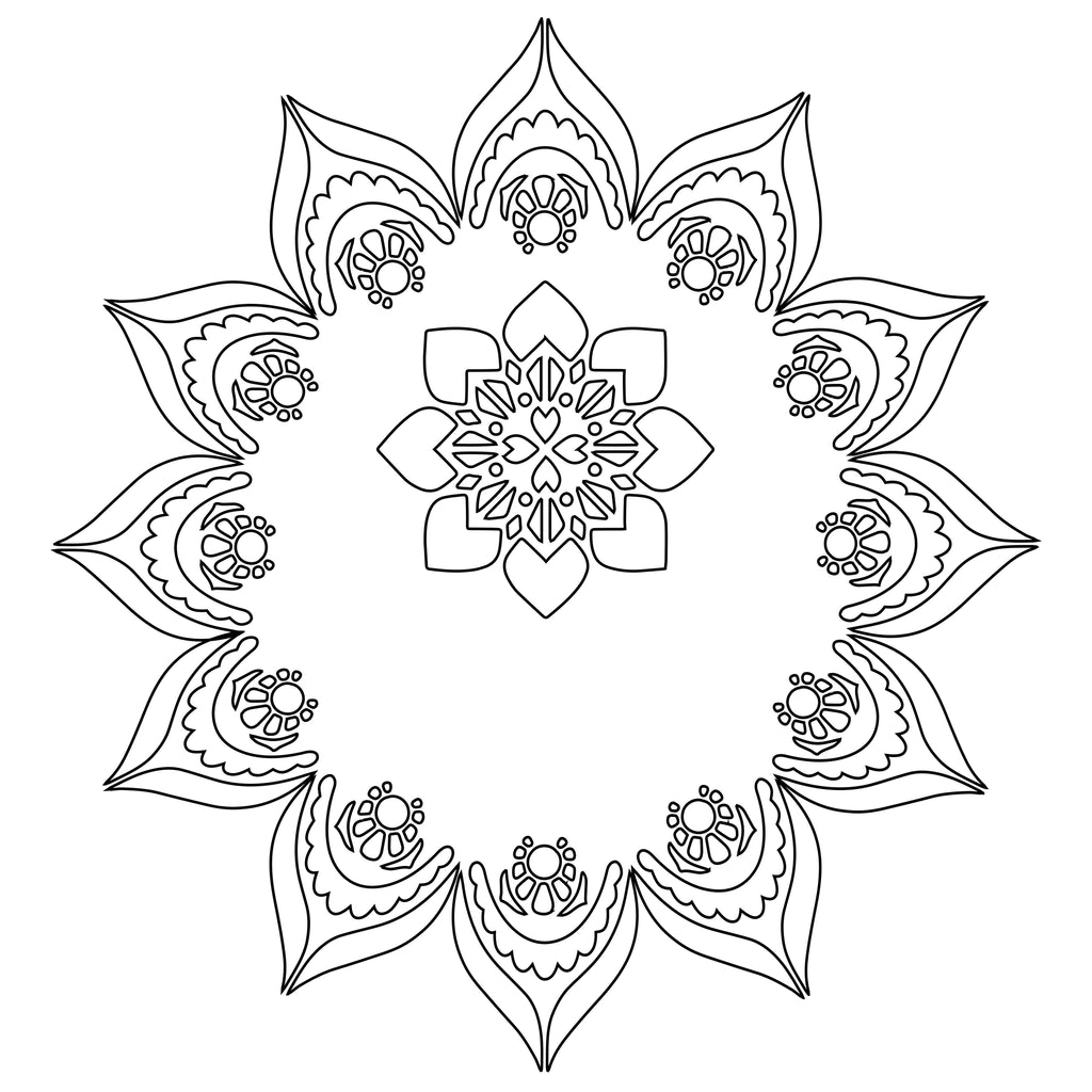 Mandala Wide Brim Hat Burning Design