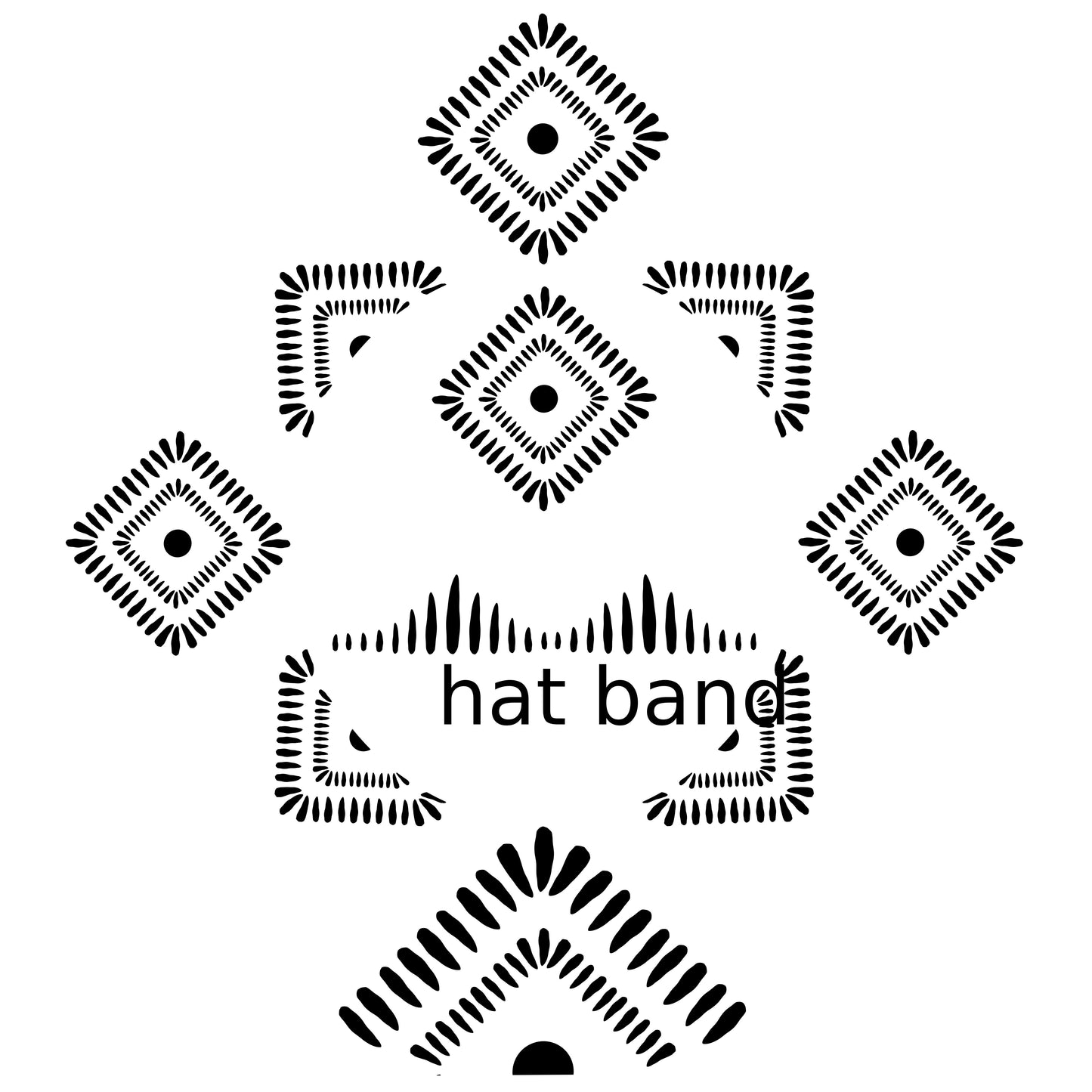 Aztec Boho hat burning design