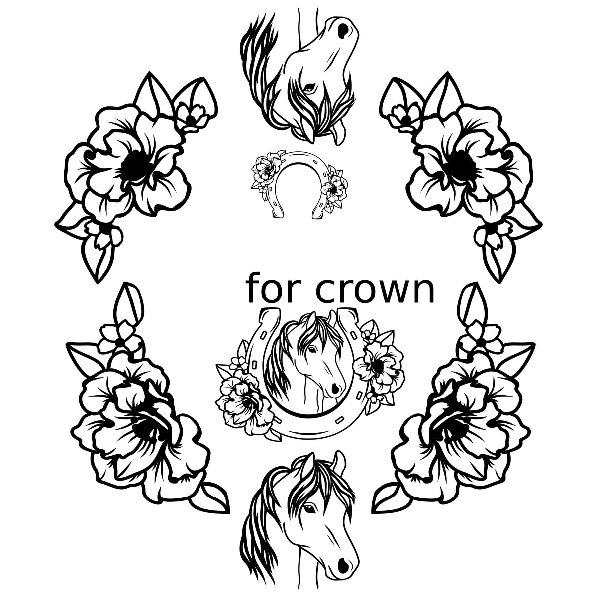 Pony And Posies hat burning design
