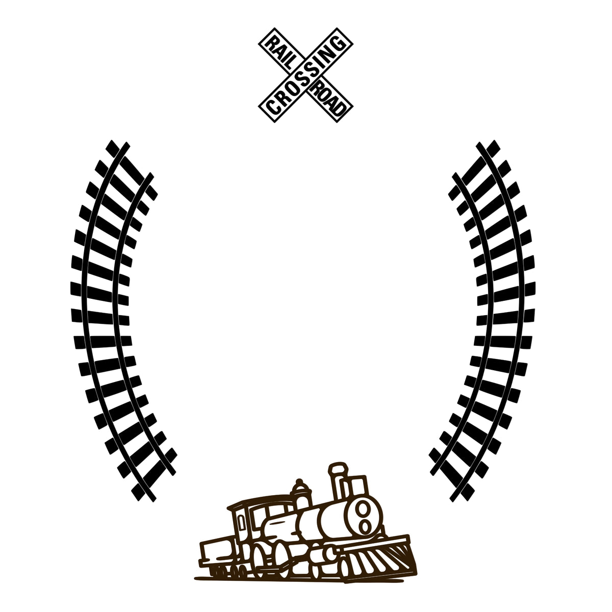 Train hat burning design