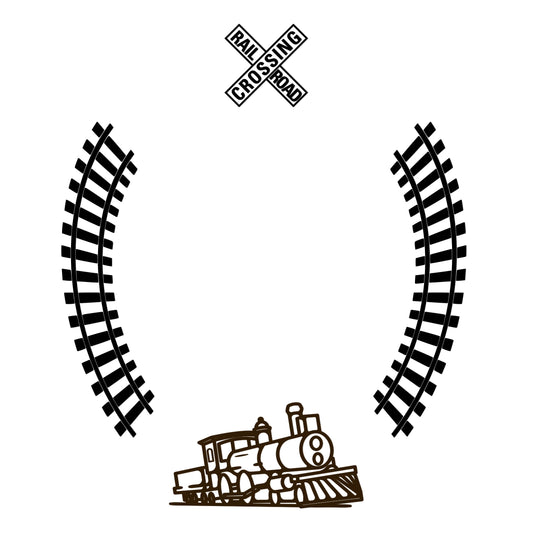 Train hat burning design