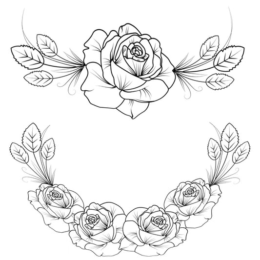 Vintage Roses hat burning design for baseball hats.