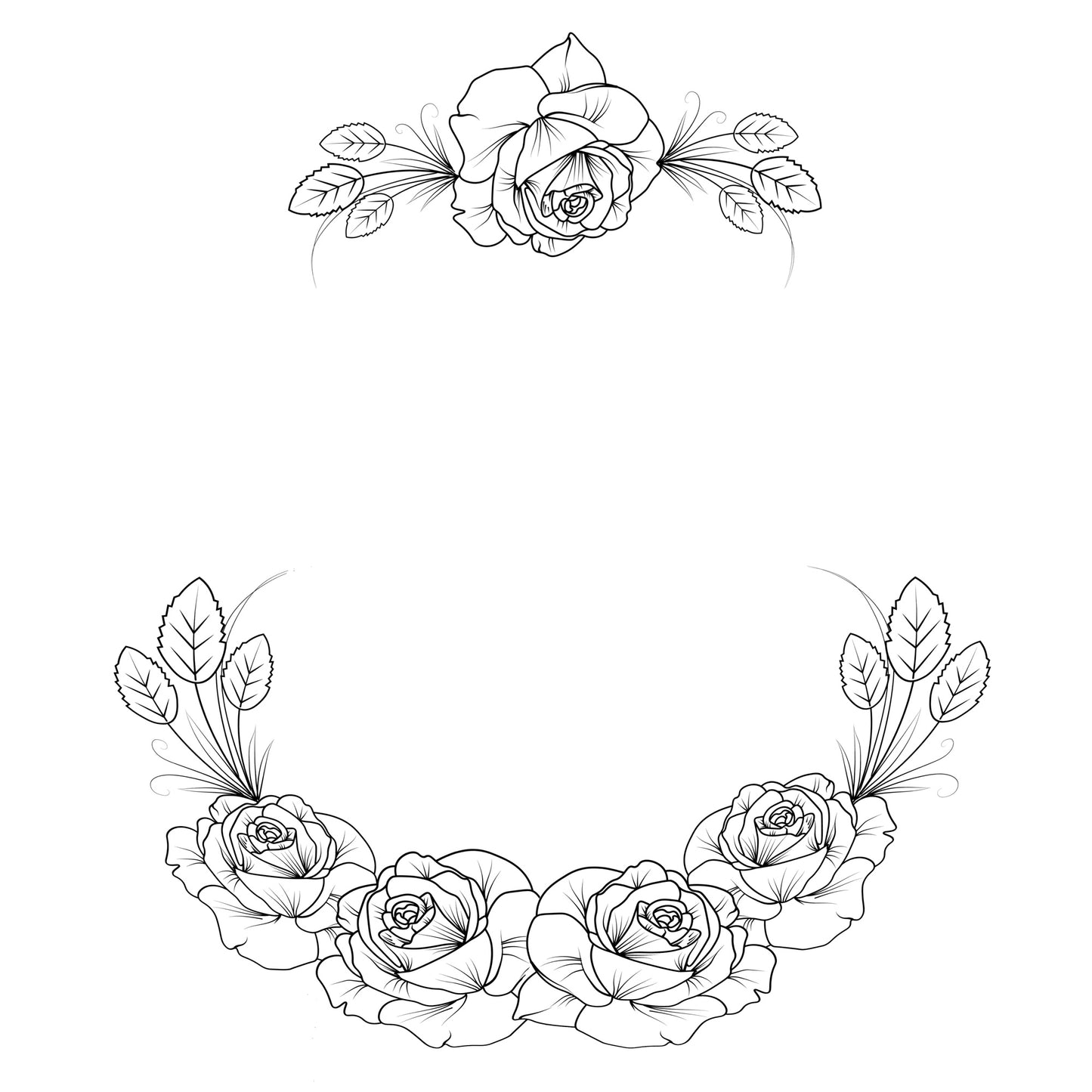 Vintage Roses hat burning design for wide brim hats.