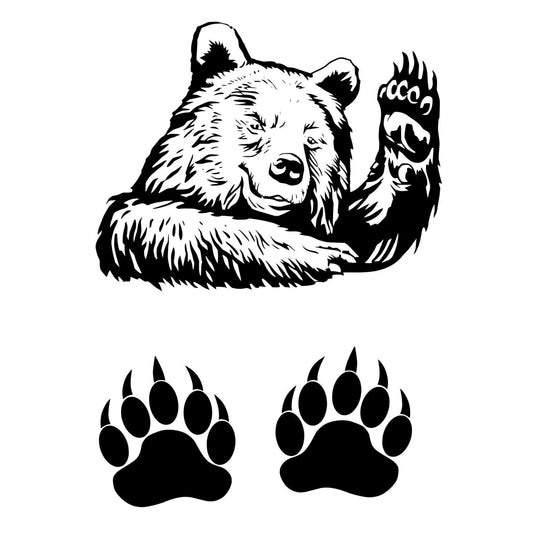 Waving Bear hat burning design for baseball hats