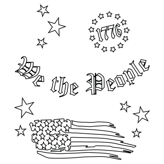We The People baseball hat burning design