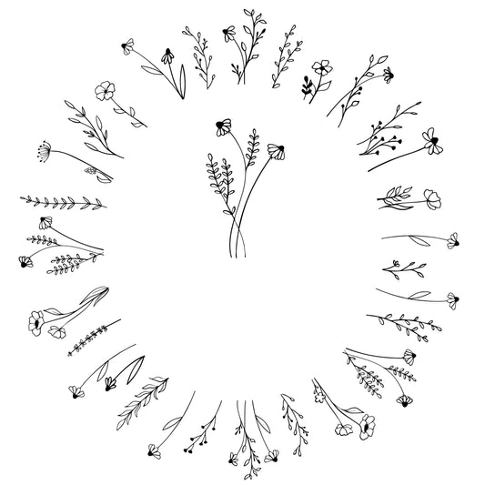 Wildflower hat burning design