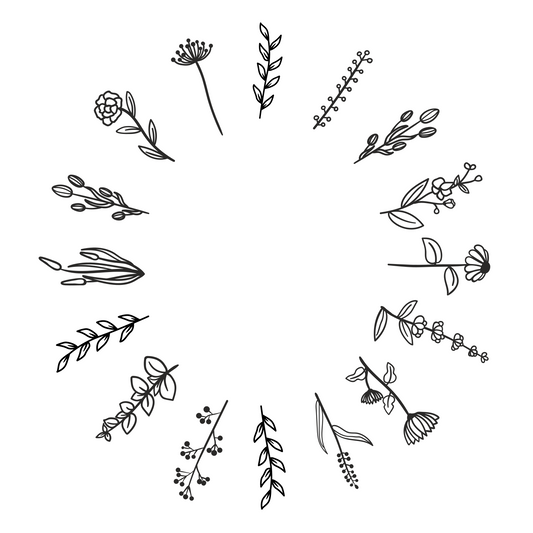 Wildflowers hat burning design for wide brim hats