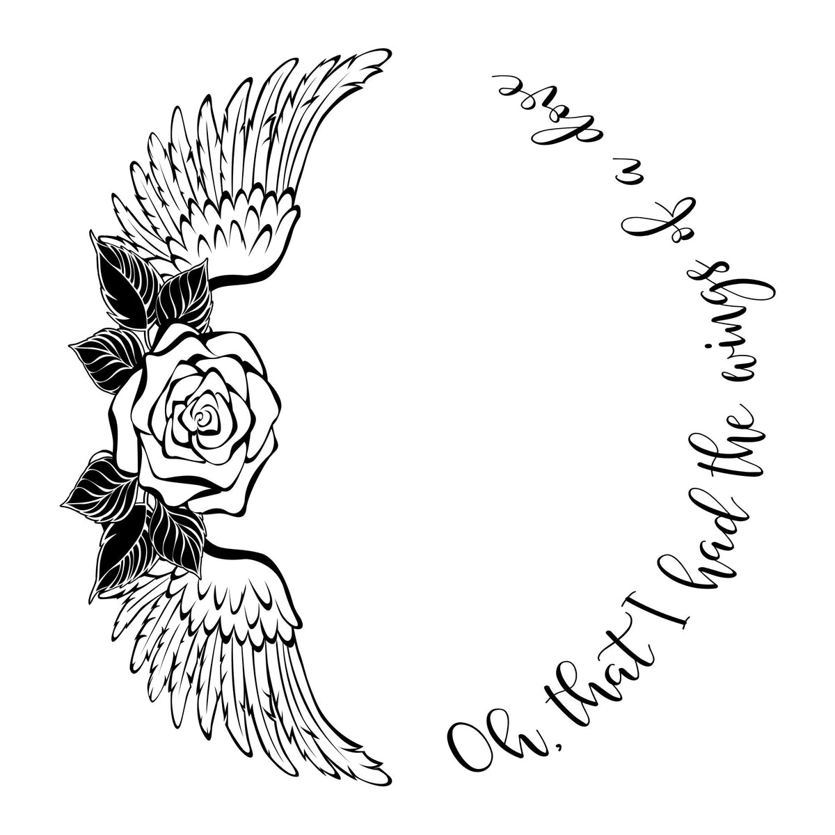 Wings Of A Dove hat burning design for wide brim hats.