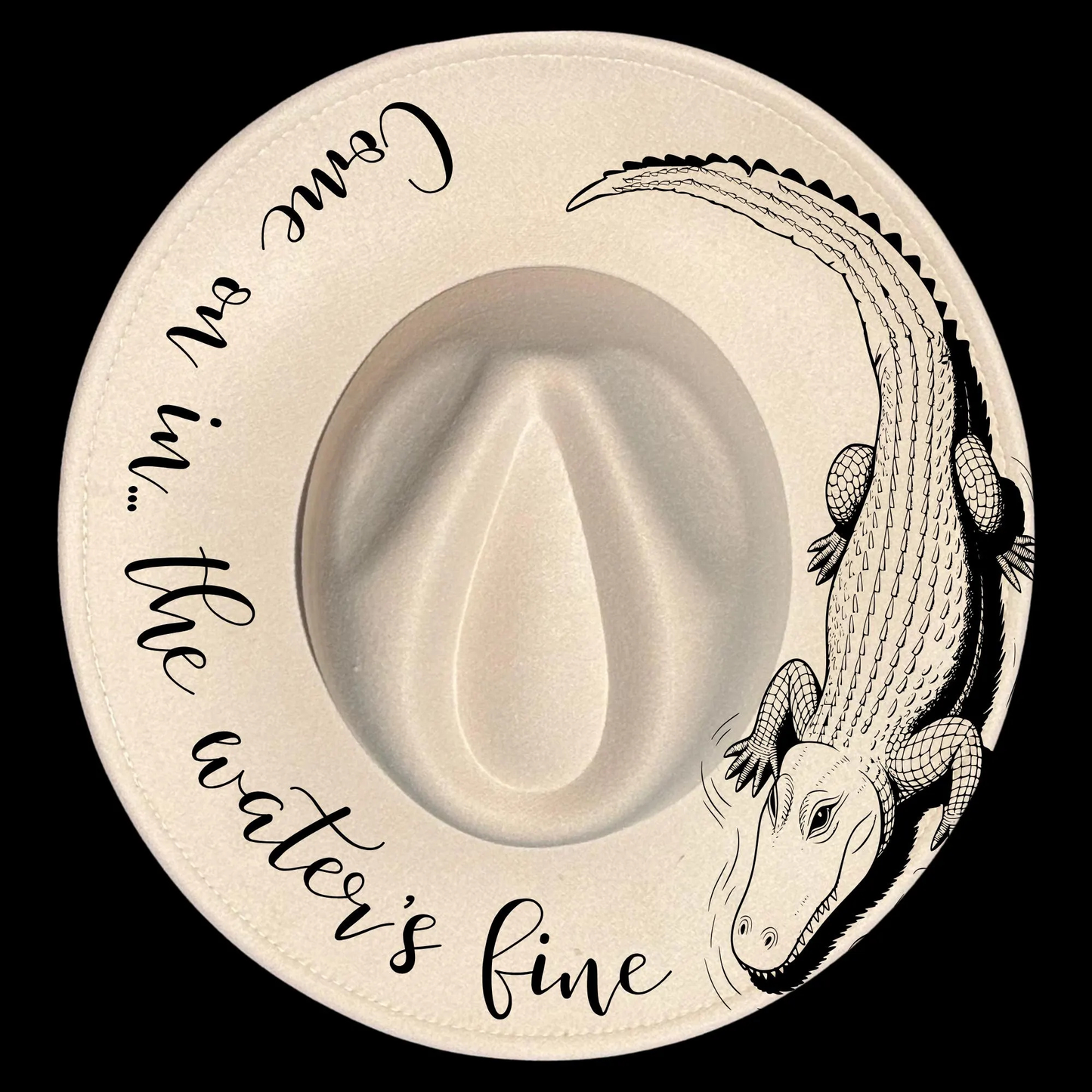 Alligator Hat Burning Design | Wide Brims | Cool Moon Designs