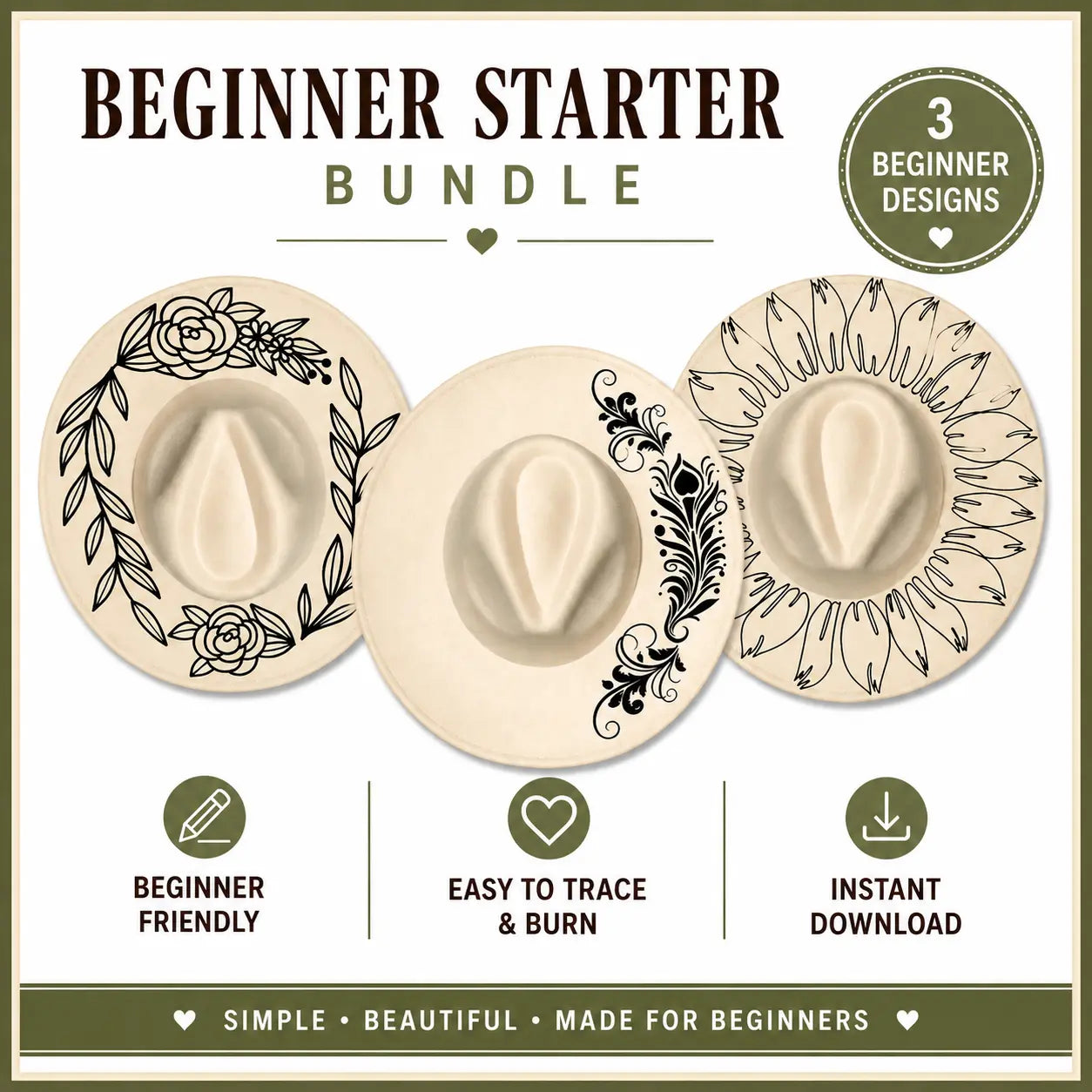 Bundle of digital hat burning designs from CoolMoonDesigns