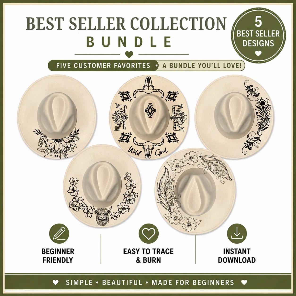 Best Seller Collection (5 Hat Burning Designs)