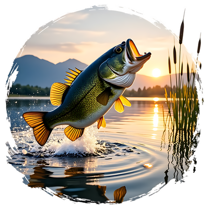Big Mouth Large Bass PNG digital design
