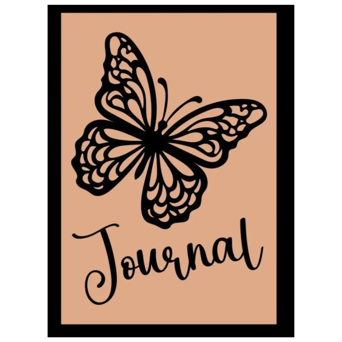 Butterfly design on a beige background with 'Journal' text
