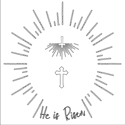 Christ Is Risen hat burning design for wide brim hats