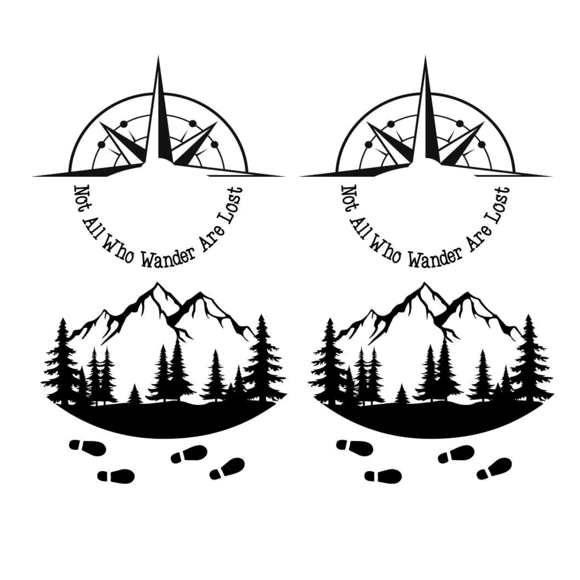 Compass boot burning design