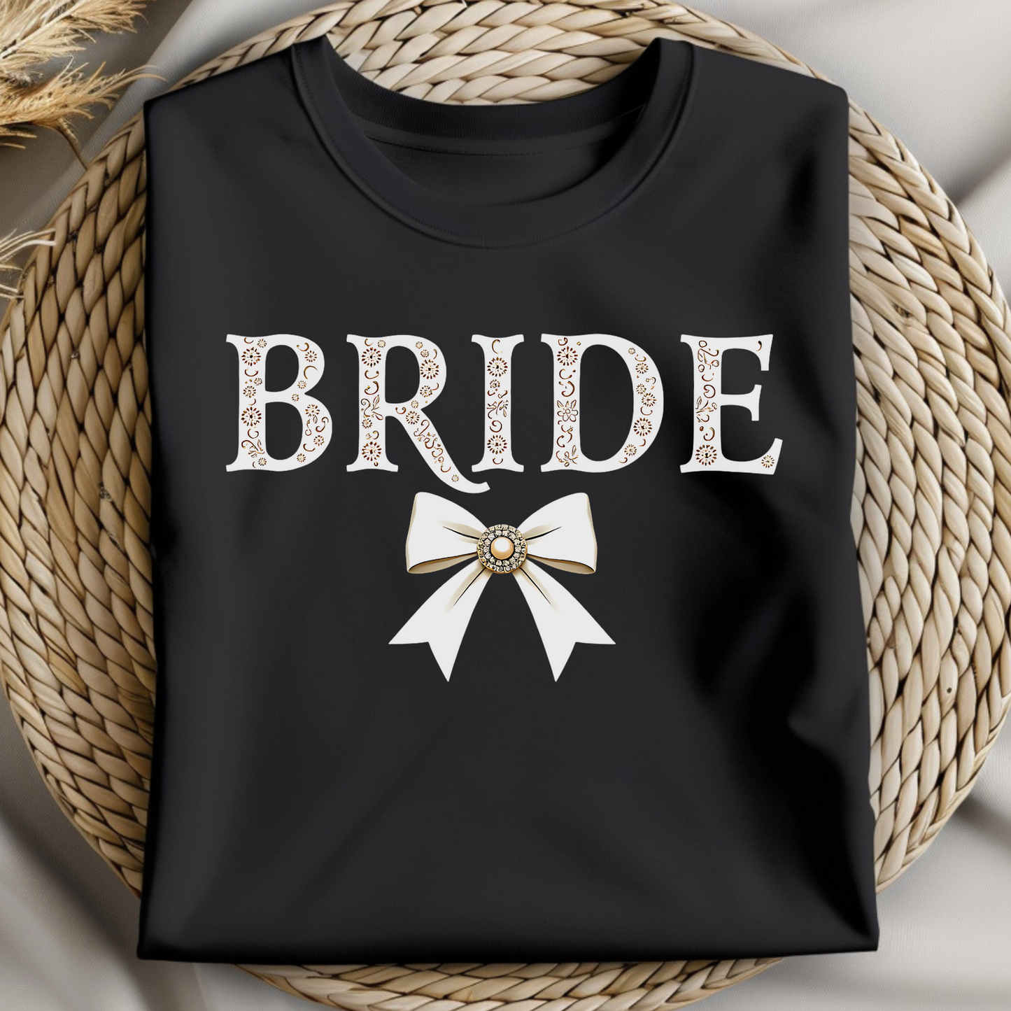 Coquette Bow Bride Graphic Design PNG