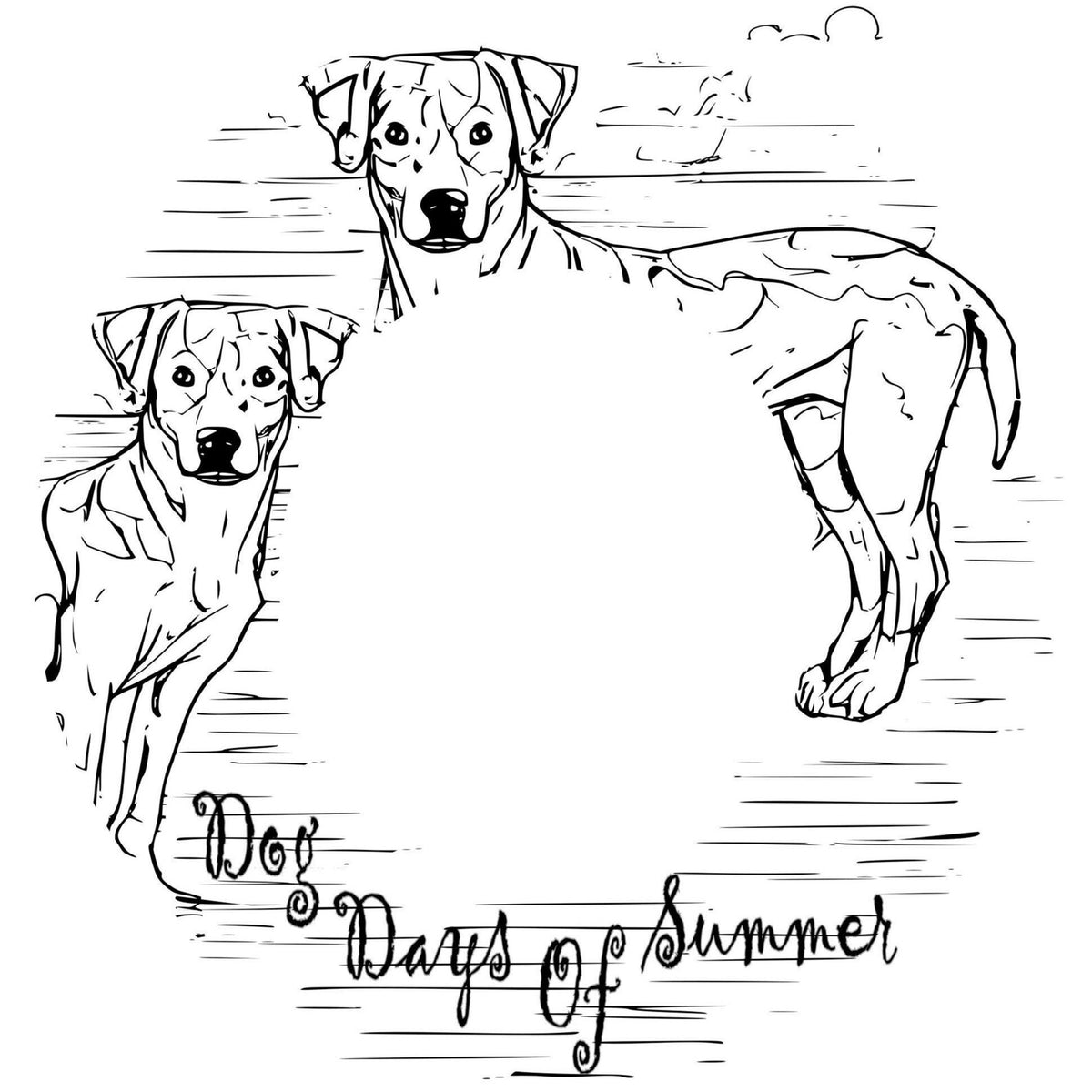 Dog Days Of Summer hat burning design for wide brim hats