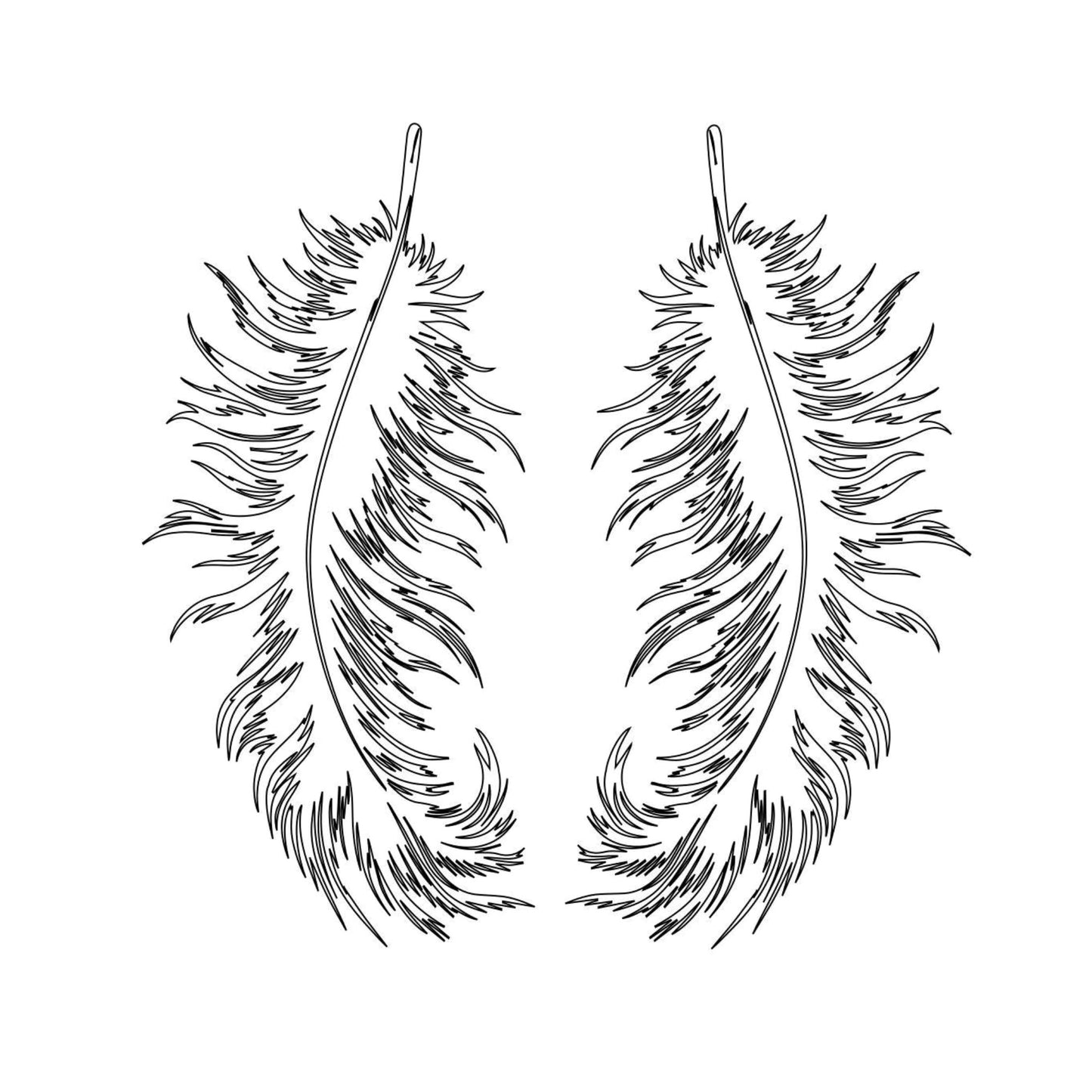 Feather boot burning design