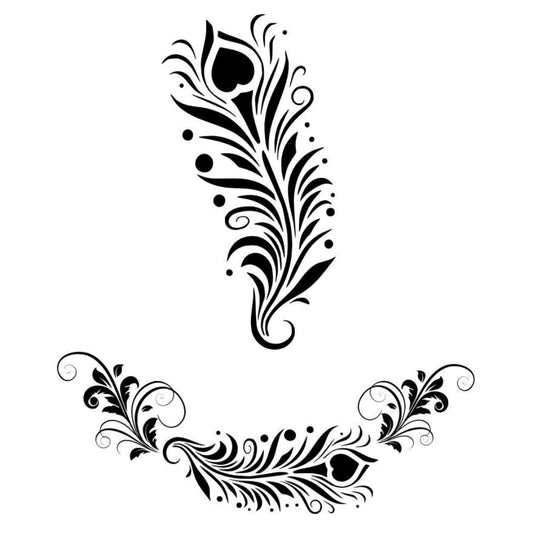 Feathered Flourish hat burning design for baseball hats