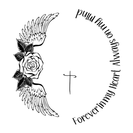 Forever In My Heart hat burning design for wide brim hats.