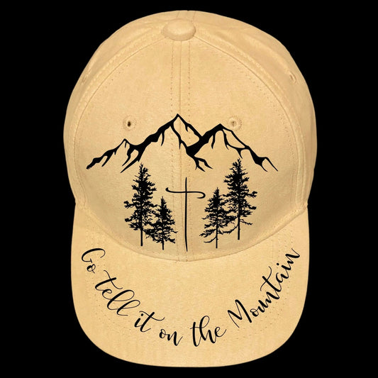 Go Tell It On The Mountain burn hat burning design on a baseball cap