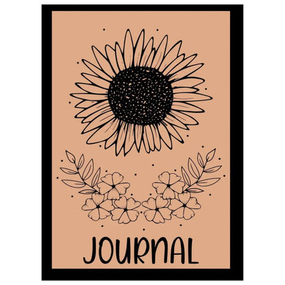 Happy Sunflower Journal Cover Burning Design