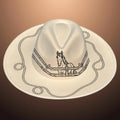 Horse And Fence Wide Brim Hat Burning Design