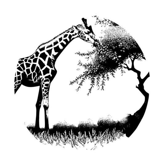 Hungry Giraffe hat burning design for baseball caps