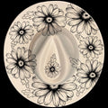 Daisy Daze burned hat burning design on a wide brim hats