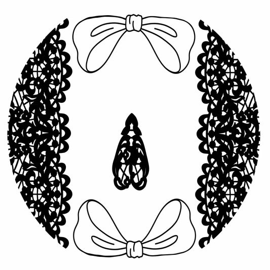 Lace And Bows hat burning design for wide brim hats