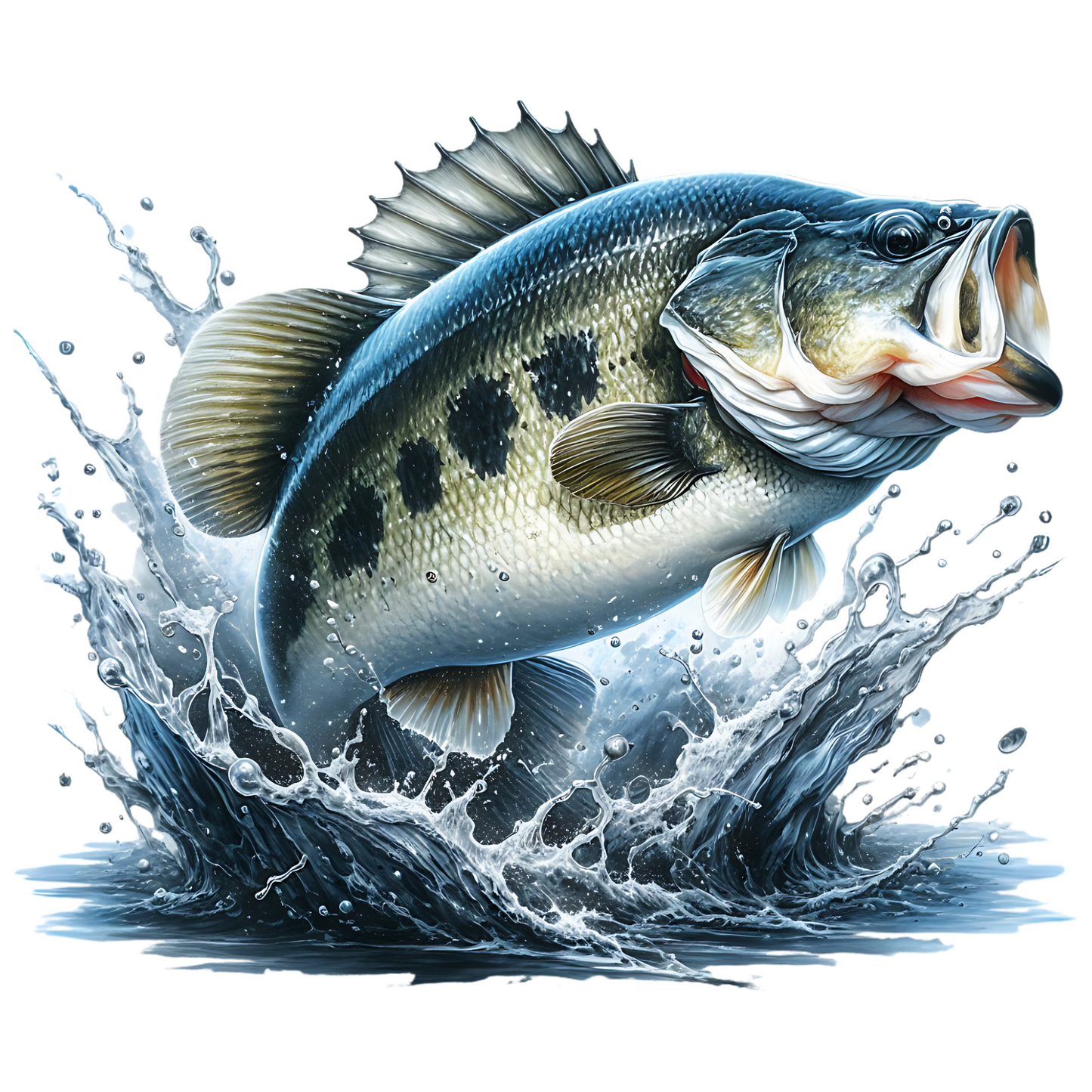 Largemouth Bass PNG digital design