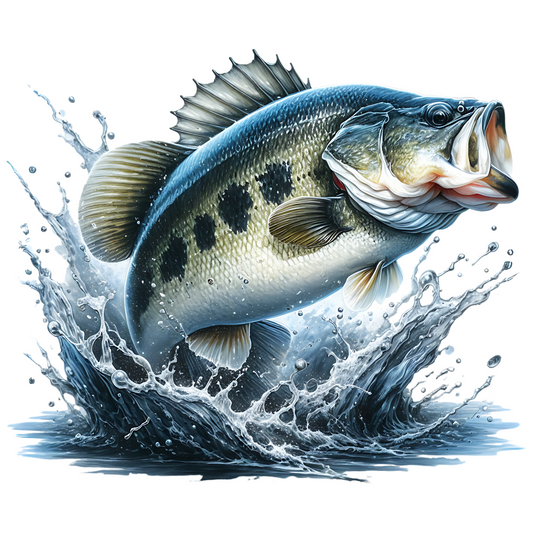 Largemouth Bass PNG digital design