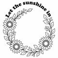 Let The Sunshine In design for wide brim hats