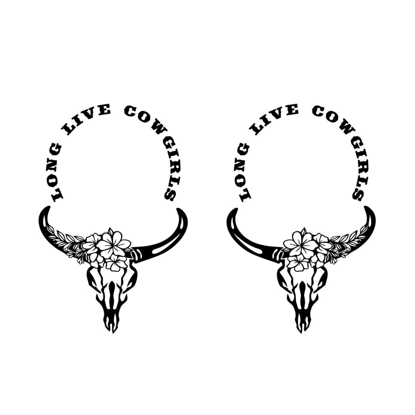 Long Live Cowgirls boot burning design for boots, shoes, and slippers.