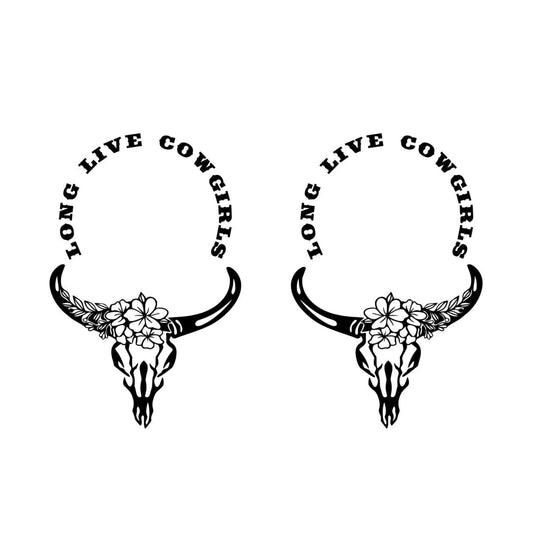 Long Live Cowgirls boot burning design for boots, shoes, and slippers.