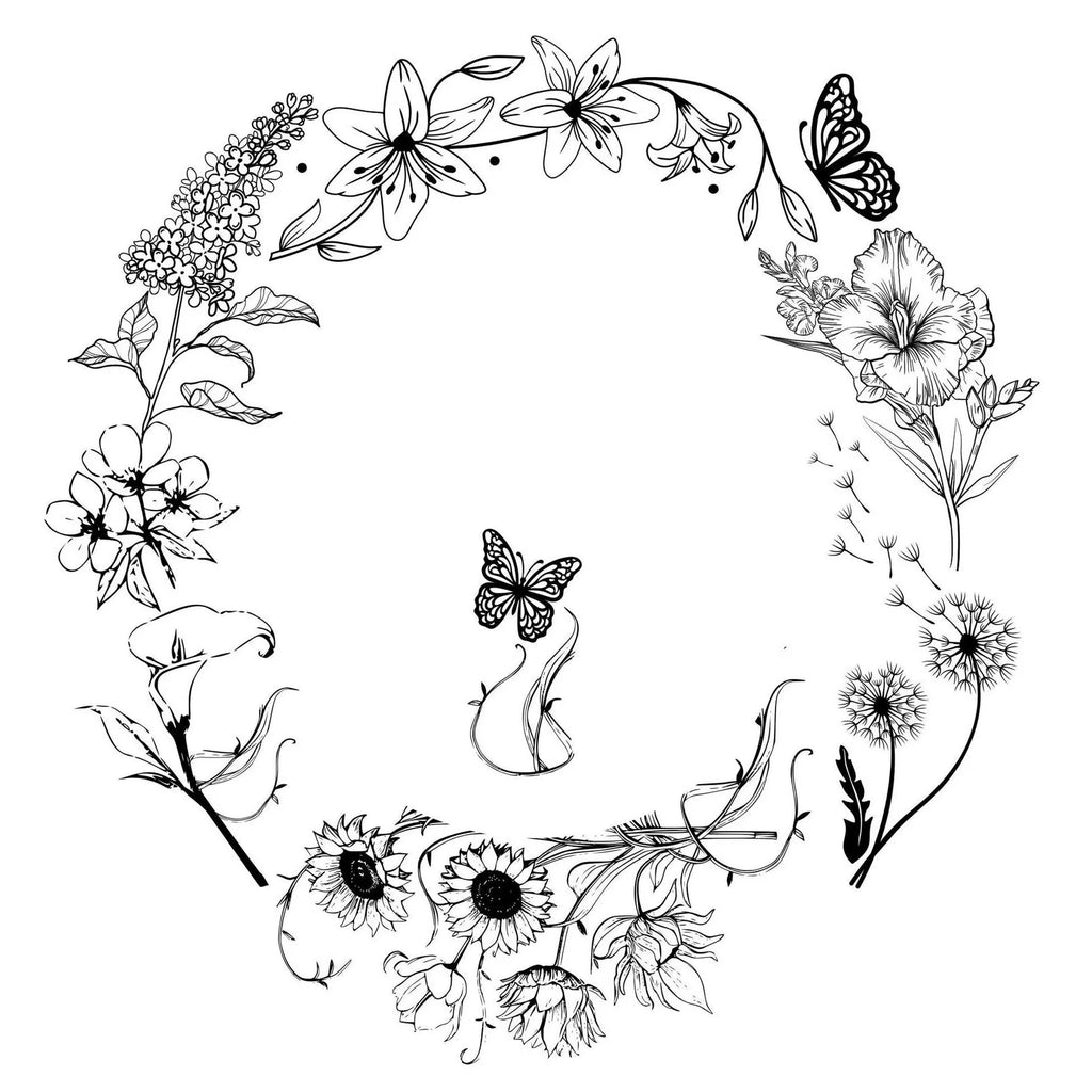 Lovely Flowers hat burning design for wide brim hats