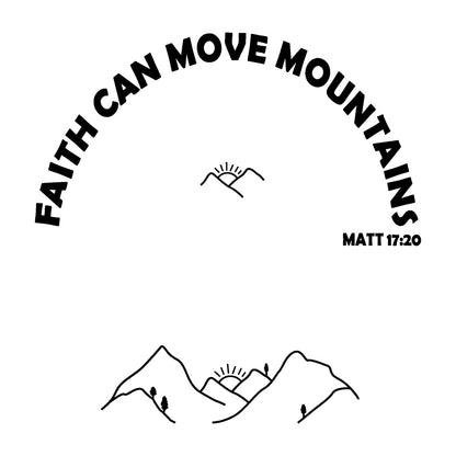 Faith Can Move Mountains Matthew 17:20 hat burning design for wide brim hats