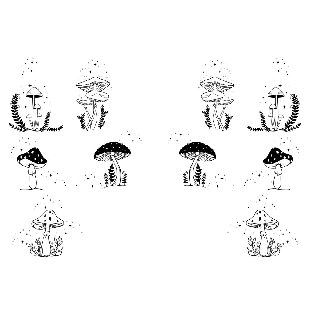 Mushrooms boot burning design