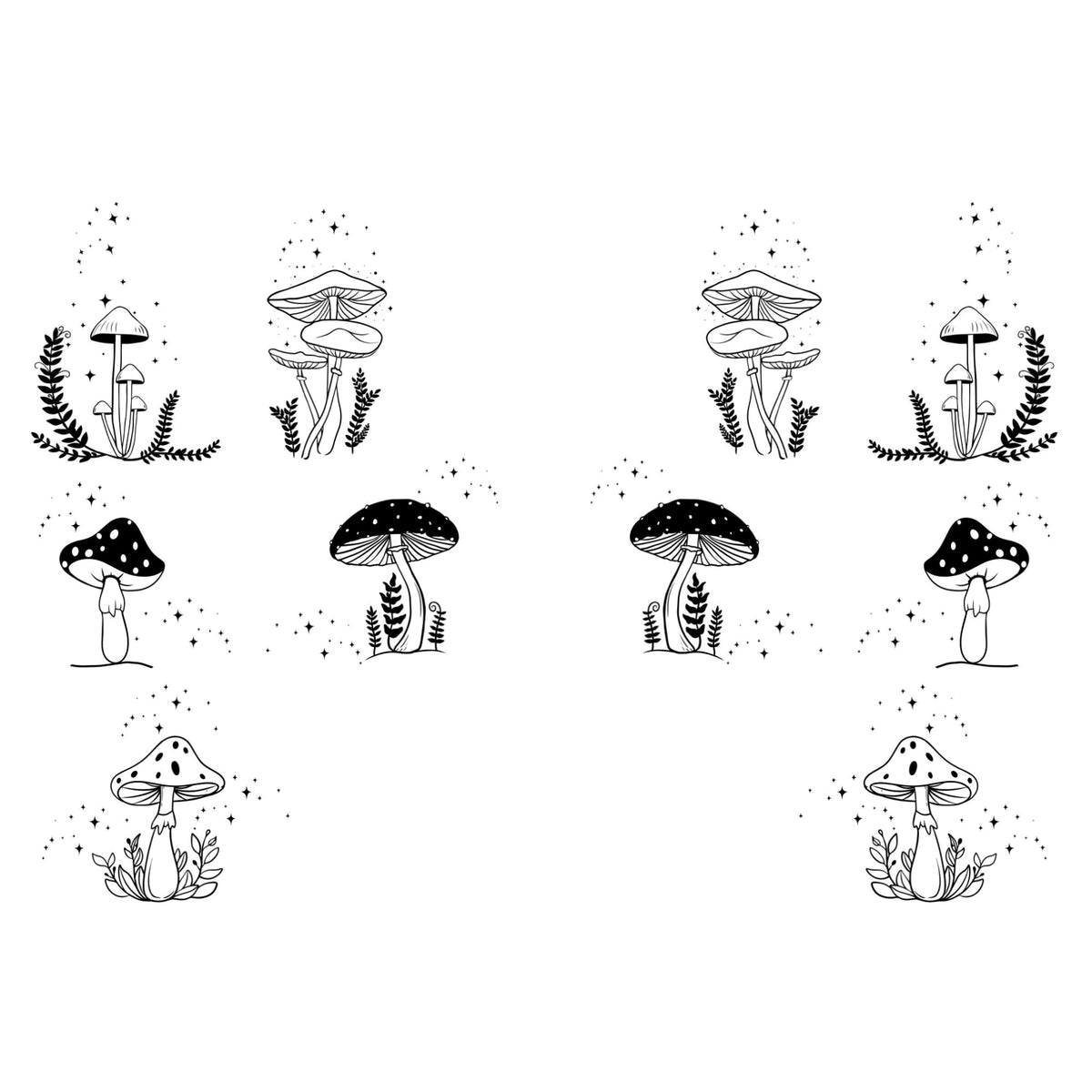 Mushrooms boot burning design