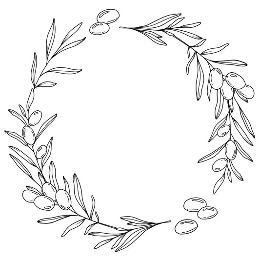 Olive Branches hat burning design for wide brim hats