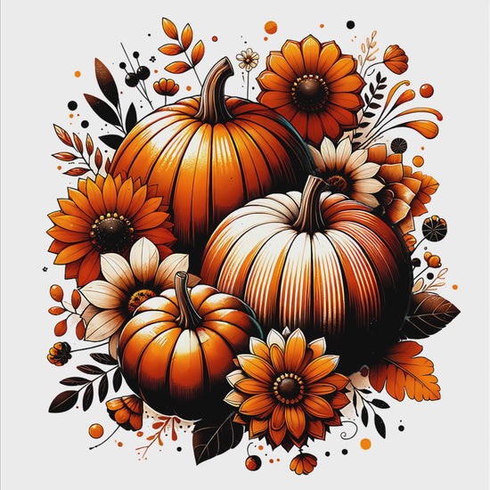 Pumpkin Folk art digital design product video