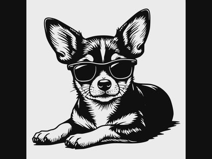 Chihuahua Relaxing Graphic Design SVG PNG