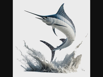 Marlin Leaping Graphic Design PNG